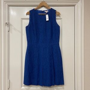 Brooks Brothers Red Fleece Blue Fit and Flare Pleated Mini Dress Size 12